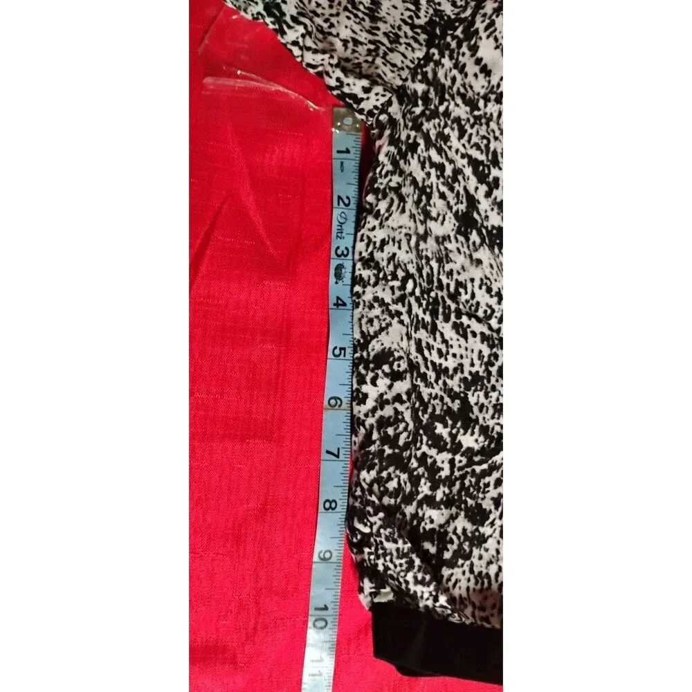 Kenar Womens Shirt Black White Pullover Vneck Top 3X